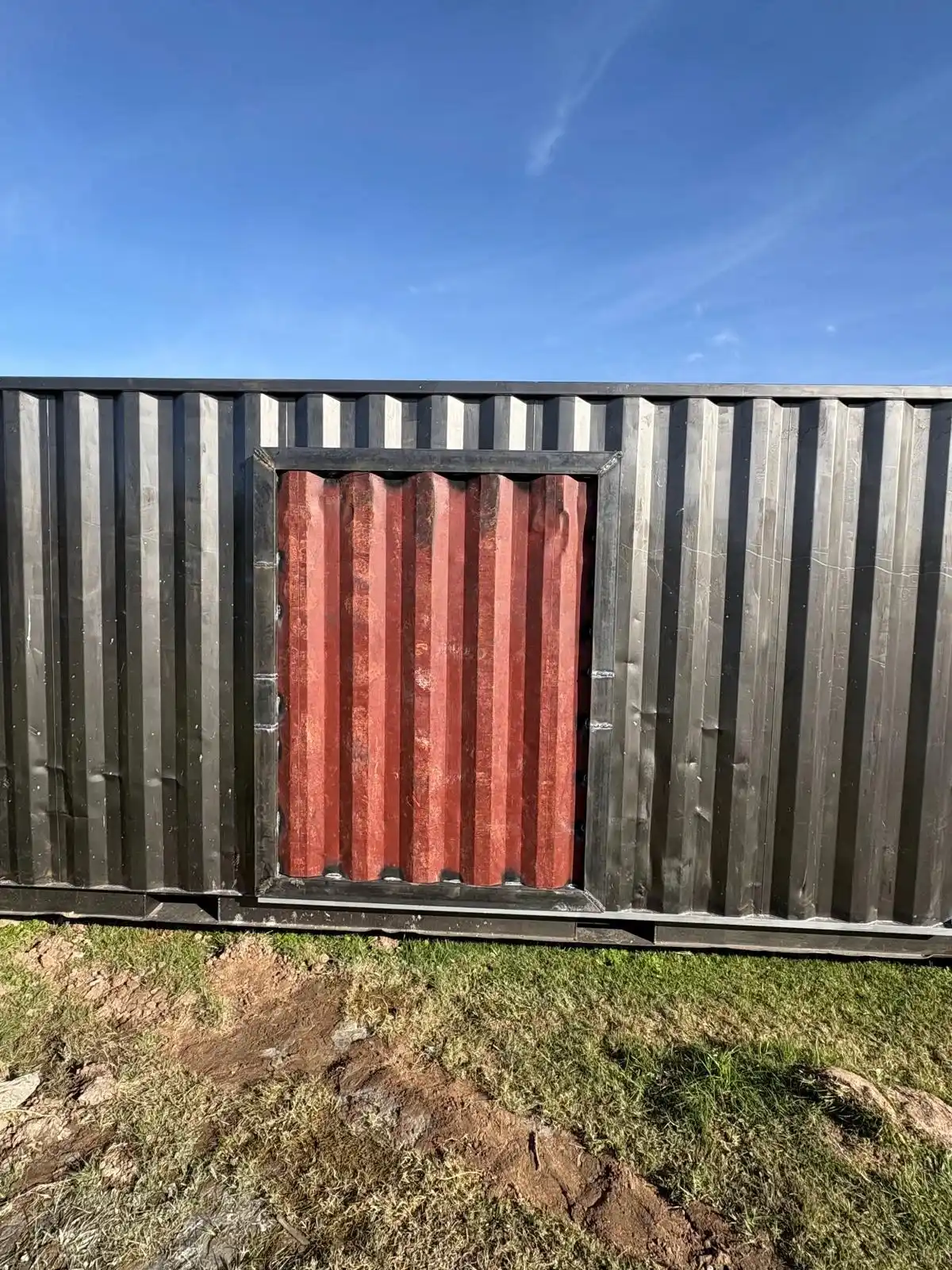 Puerta de hierro terminada
